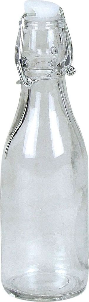 BURI Drahtbügelflasche 0,25 Liter Glasflasche Bügelflaschen Bügelverschluss