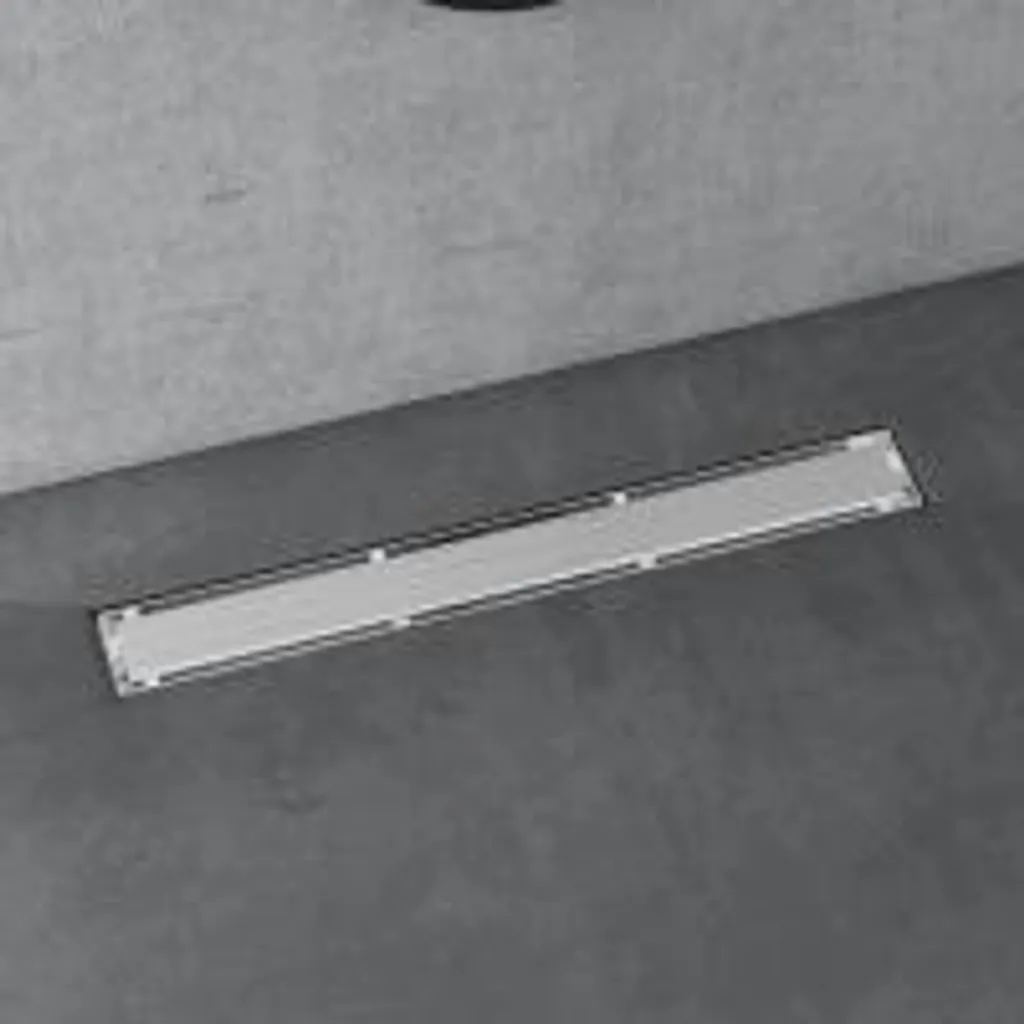 Caniveau de Douche Extra Plat 60cm Inox Chromé avec Siphon Anti-Odeur