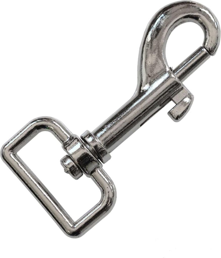 Karabiner Metall Karabinerhaken, silberfarben, verschiedene Größen, Größe:J - B 26mm L 71mm