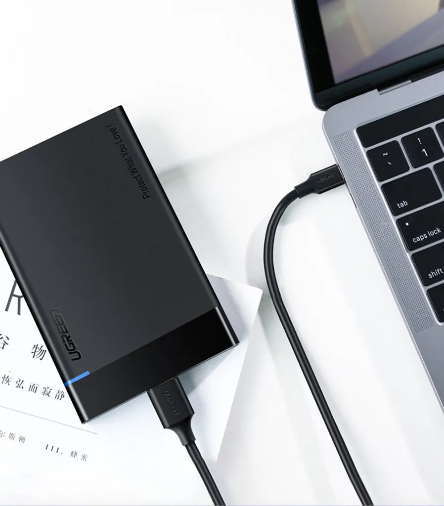 Cavo Ugreen Micro USB 3.0 a Type-C 1m - Nero per Hard Disk - 8