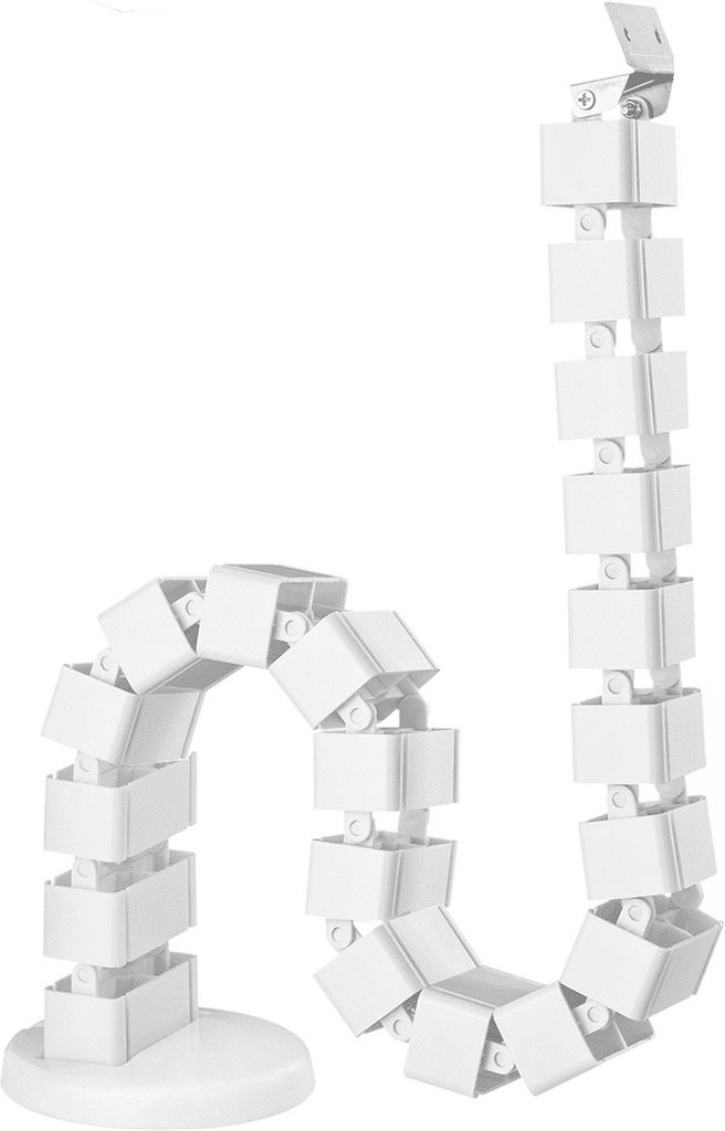 Kabelhalter, Kabelklemmen, Kabelführung, Desktop-Kabelmanagement-Organizer für den Heimgebrauch, Spacetronik SPK-188W, 82 cm, Weiß