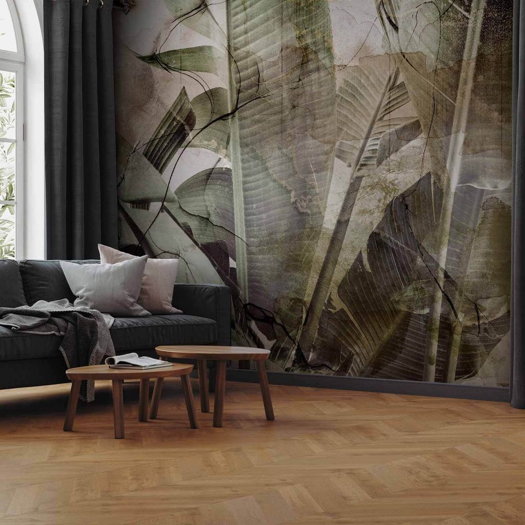 Selbstklebende Folie Fototapete - Banana Jungle 294x210 cm Blätter b-C-0776-a-a