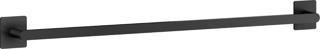 Handtuchstange - Schwarz - 63,3 x 4,8 cm - Edelstahl - selbstklebend