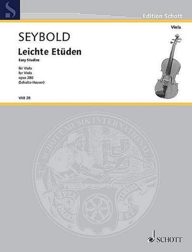 Leichte Etüden nach op.280für Viola