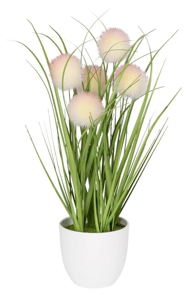 Buis artificiel fleuri rose en pot 30 cm pour décoration intérieure