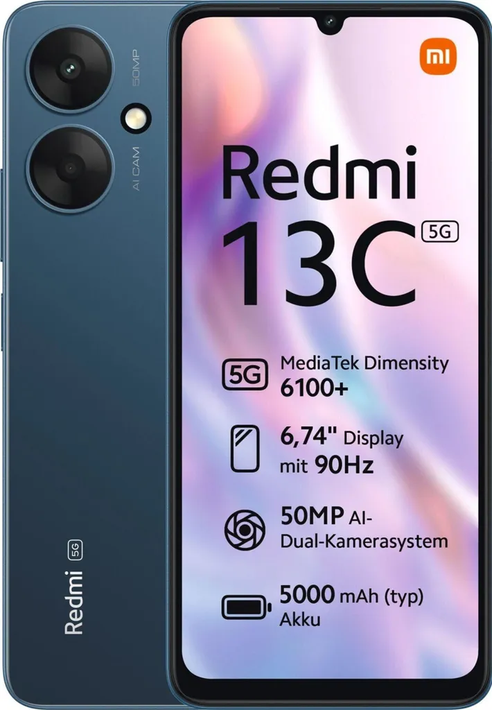 Xiaomi Redmi 13c 5G 128GB Bleu : Smartphone Performant et Fluide