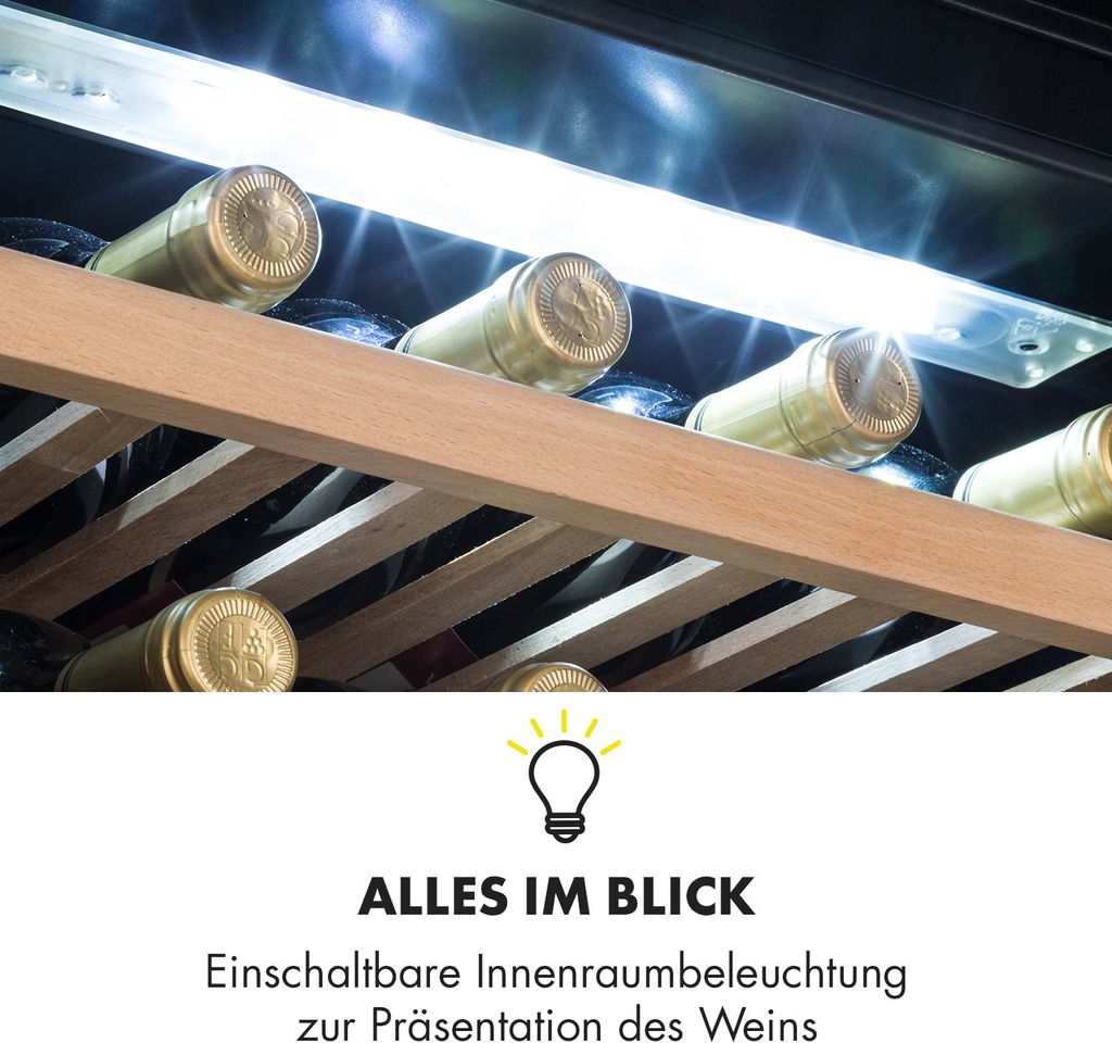 Klarstein Weinkühlschrank 2 Zonen, 132L Produktbild 6