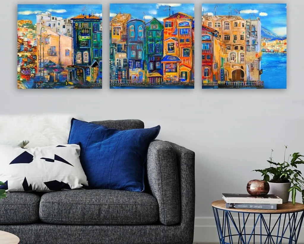 Wallity P233374 Quadro Colorato su Tela 90x30 cm | Arredo Casa Moderno