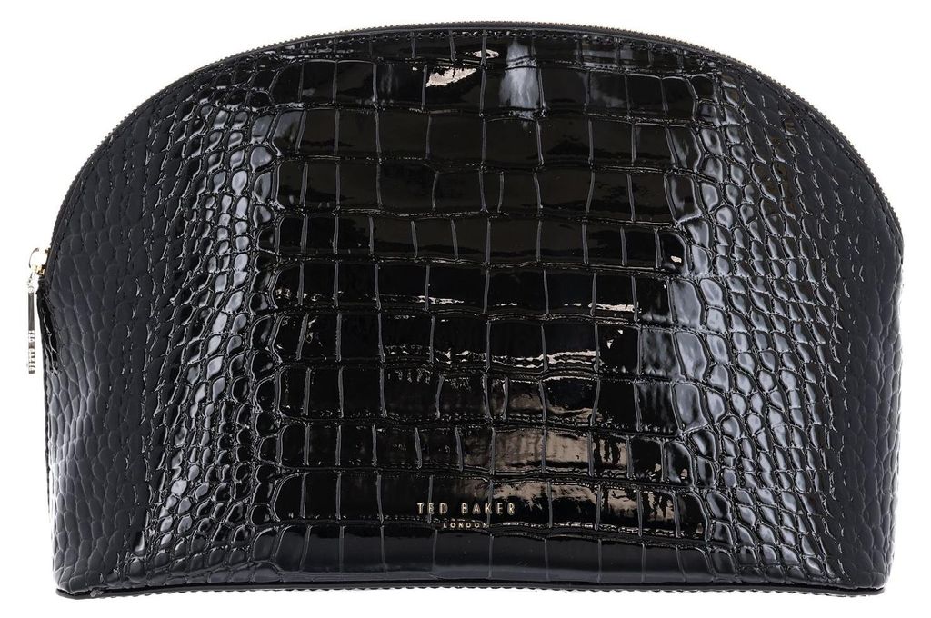 Ted Baker Kulturbeutel Valoris Croc Effect Large Washbag Black schwarz