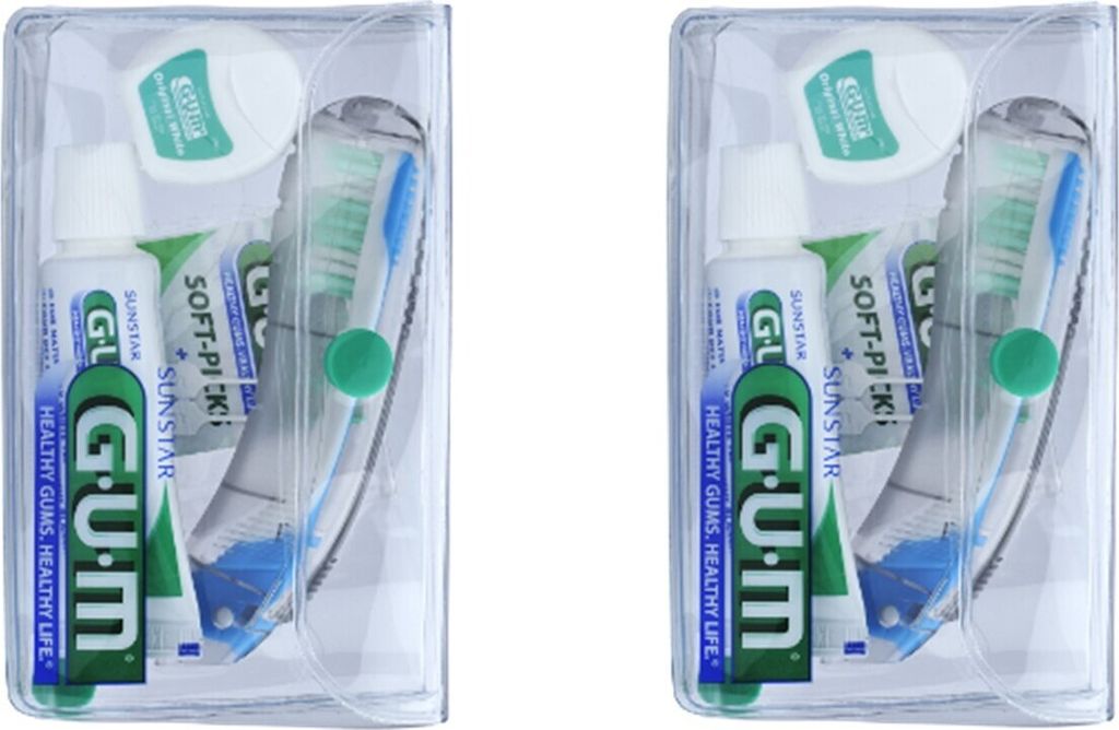 2x GUM Reiseset Original White