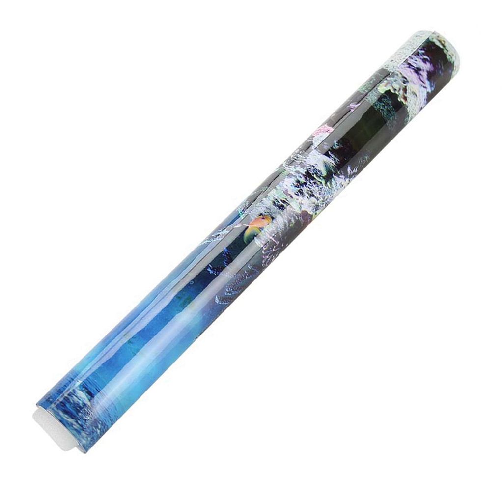 PVC -Klebstoffunterwasser -Korallen -Aquarium -Fischtank Hintergrund Poster Hintergrund Dekorationspapier (91*50 cm)