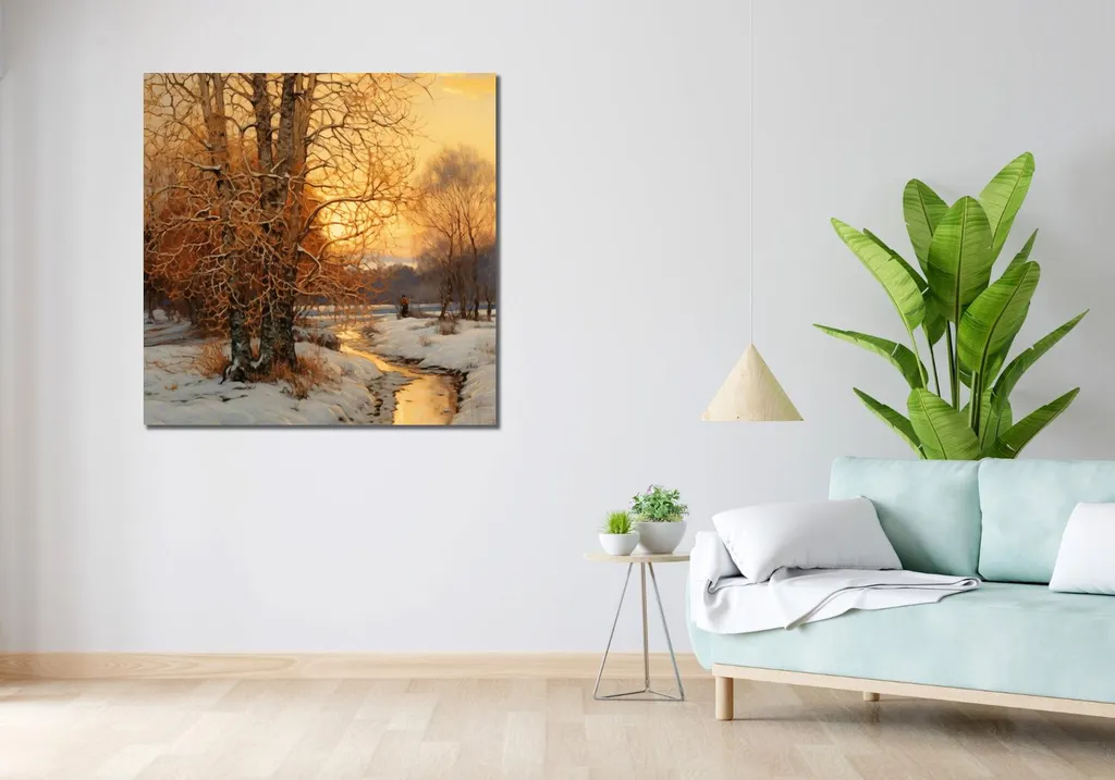 Image Aube 100x100 cm - Impression Haute Qualité Grand Format Carré - 2