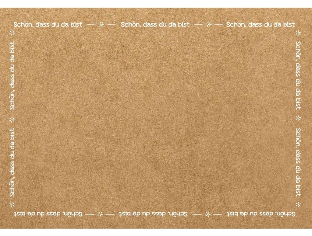 Logbuch-Verlag 10 Tischsets aus Papier SCHÖN DASS DU DA BIST braun weiß - Platzdeckchen Platzsets DIN A3 Kraftpapier-Optik glänzend10 Stück
