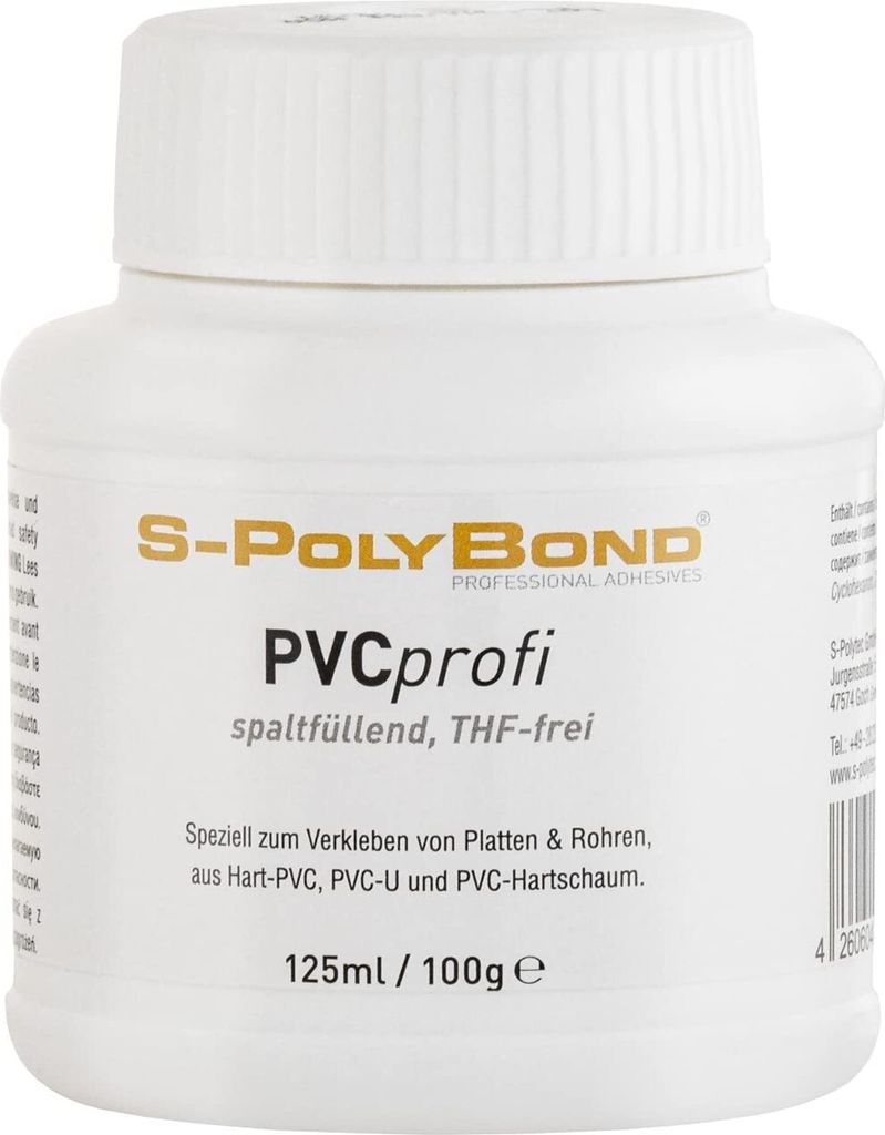 S-PolyBond® PVCprofi, PVC Kleber, PVC-U Klebstoff | 125ml Produktbild 