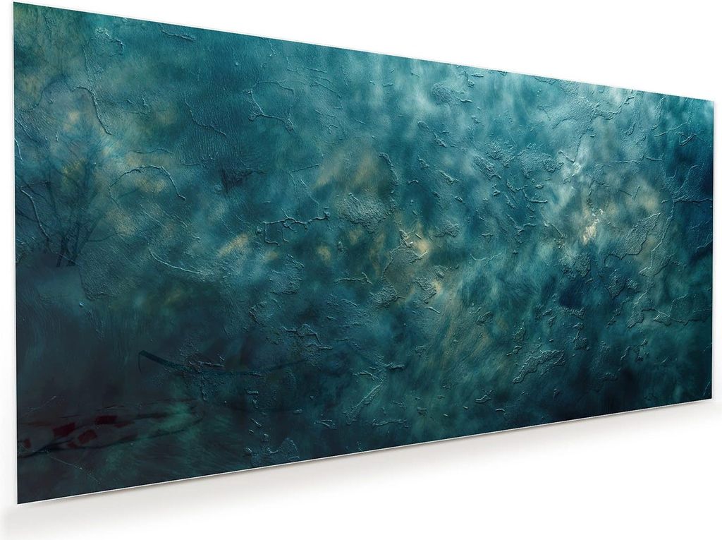 Glasbild 110x55cm in XXL für Wohnzimmer, Schlafzimmer Motiv Texturierte Wand