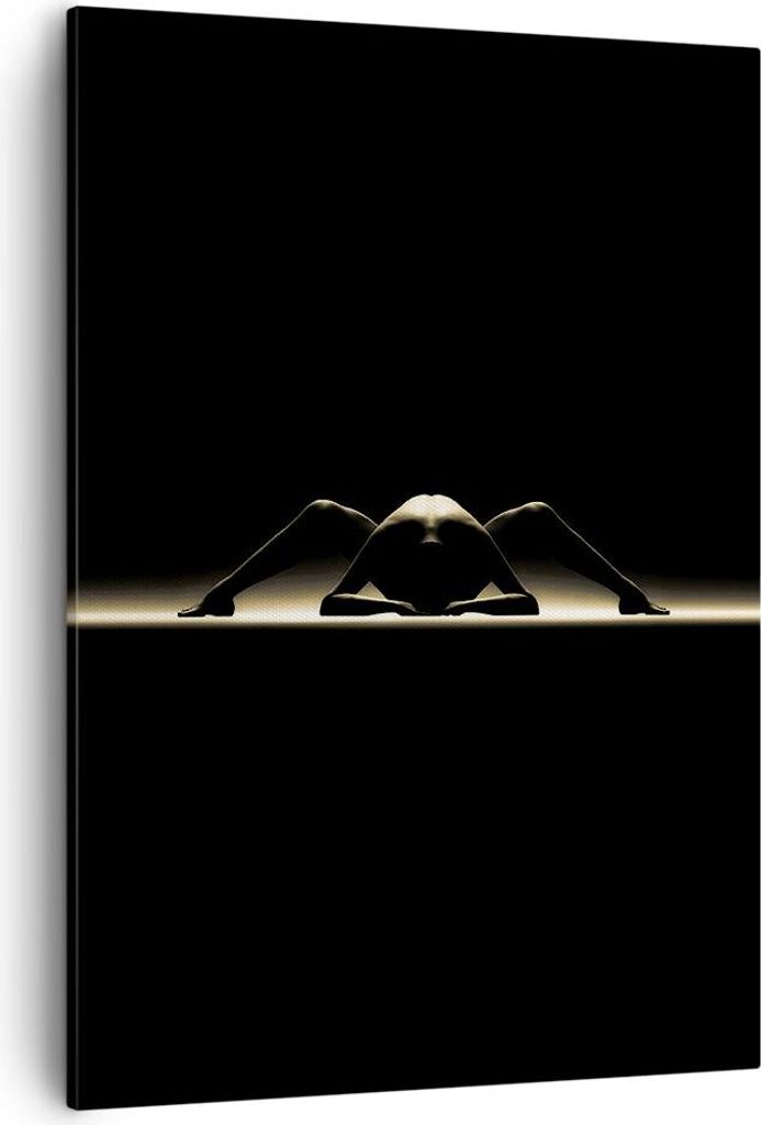 Bild auf Leinwand - Leinwandbild - Einteilig - Nackter Körper Modell künstlerische Pose - 50x70cm - Wand Bild - Wandbilder - Leinwanddruck - Wand...