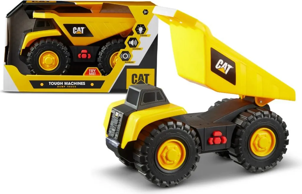 Camion-benne CAT sonore et lumineux à batterie FUNRISE pour chambre