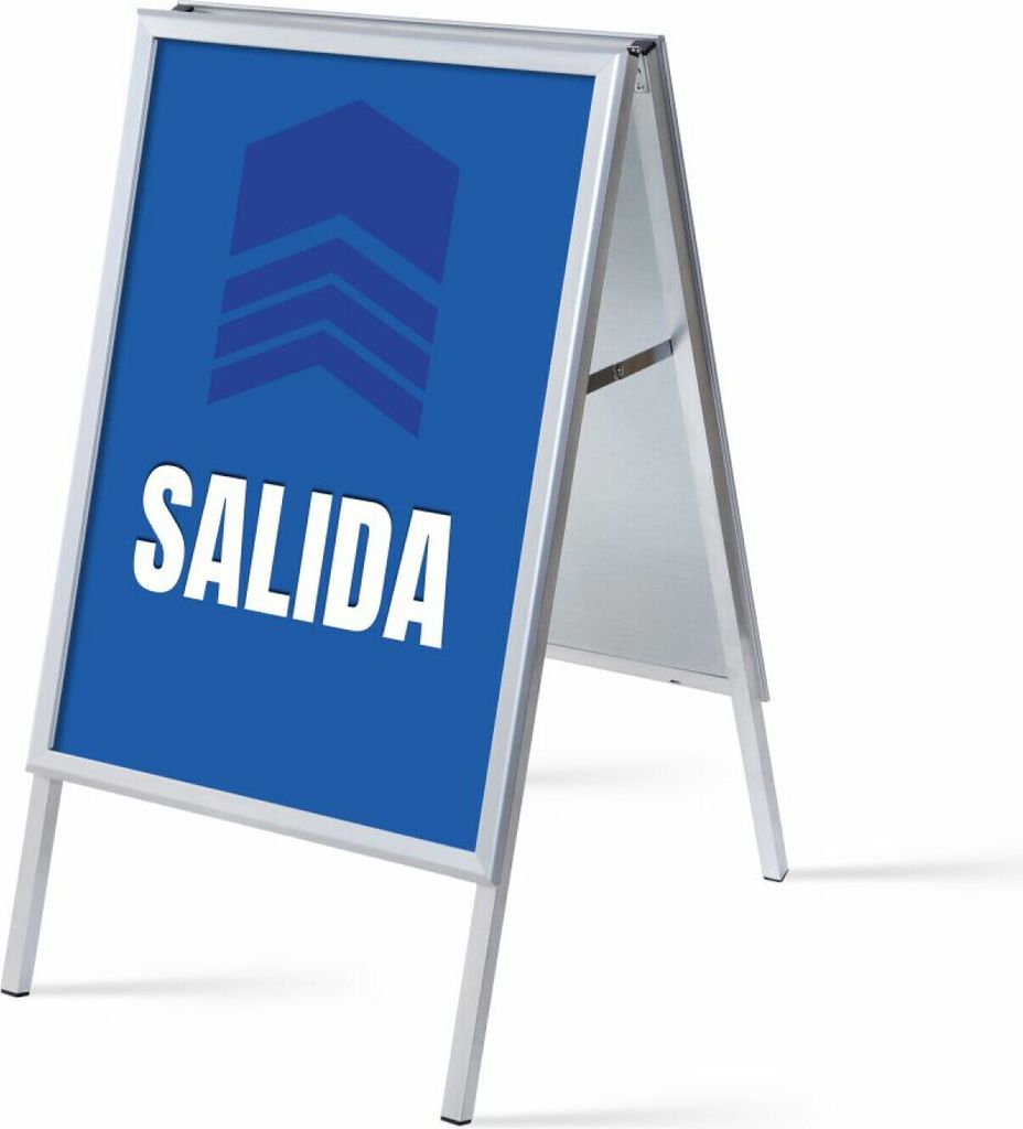 Showdown Kundenstopper - DIN A1 - Komplett-Set - Salida Spanisch - Blau/Schwarz