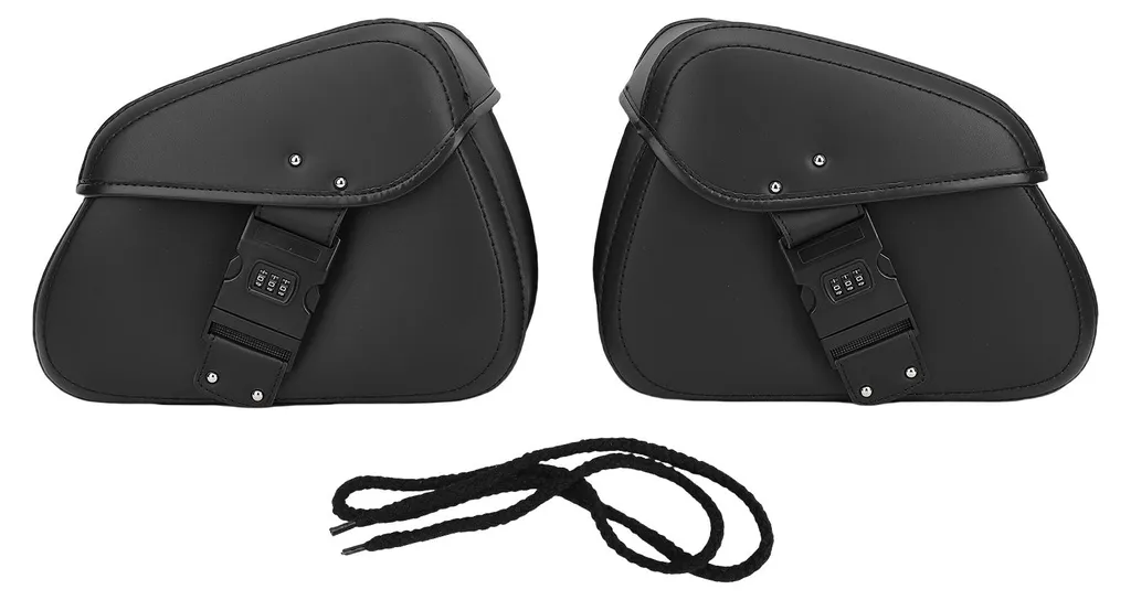Sacoche moto 16L étanche avec serrure antivol, cuir PU pour V STAR 250