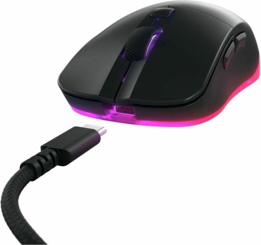 CHERRY Xtrfy M50 - Maus - leicht - ergonomisch - optisch - kabellos, kabelgebunden - 2.4 GHz, Bluetooth - Schwarz
