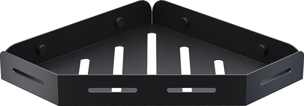 Duschablage ohne Bohren Duschregal Badezimmer Regal Badregal Duschkorb Bad Eckregal Schwarz 1 Stück aus Edelstahl
