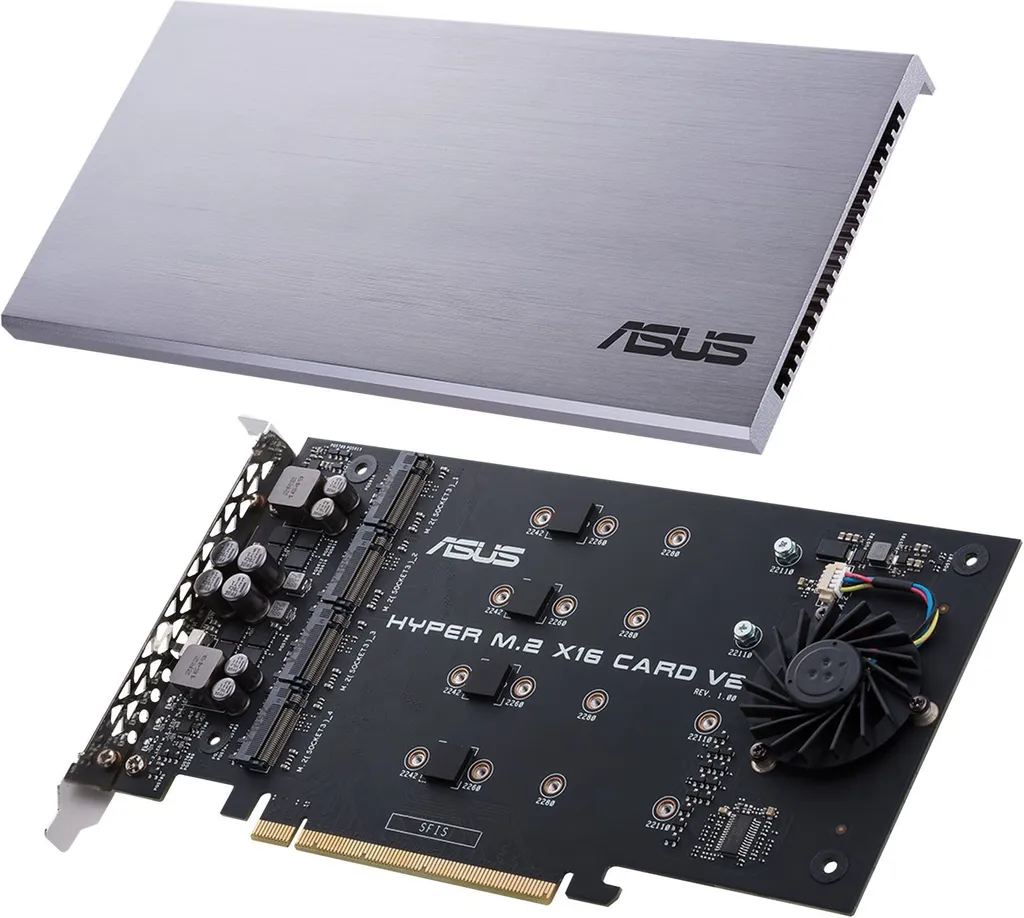 Extension Stockage M.2 NVMe pour ASUS HYPER X16 V2 PCIe 3.0 - 4 Slots