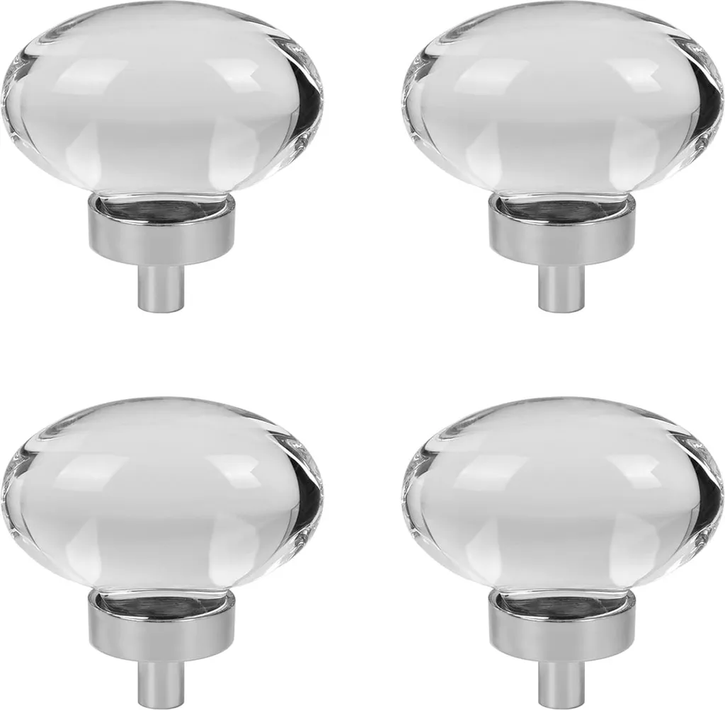 Poignée de Porte en Verre Rond 45mm : Boutons Décoratifs en Cristal A