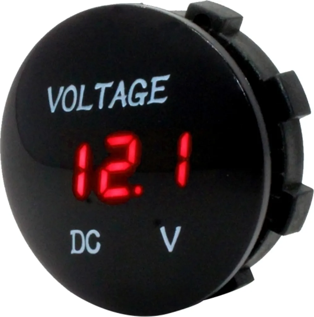 Voltmetro LED Rosso per Camper e Barca | Misuratore Tensione 12V/24V