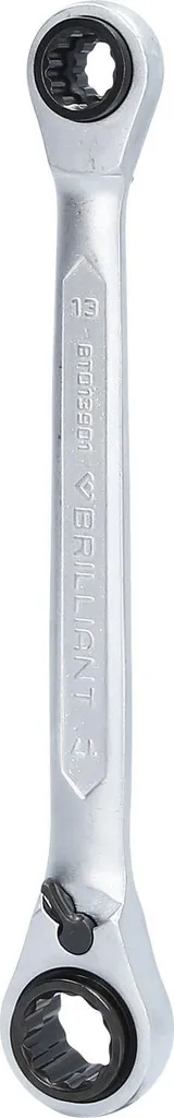 Clé polygonale à cliquet double pour mécanique auto et travaux de précision - 16