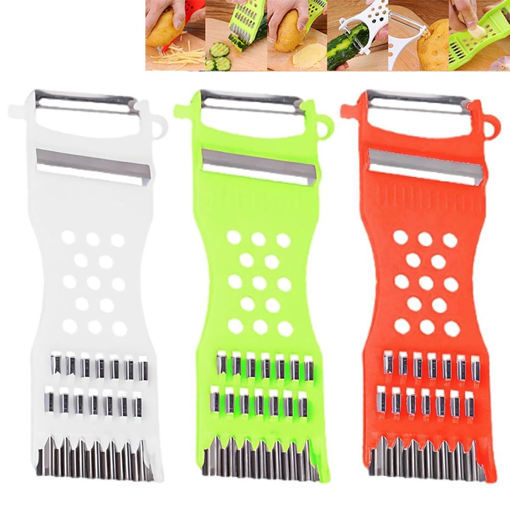 3er Set Sparschäler 6 in 1 Gemüseschäler Multischäler für Küche
