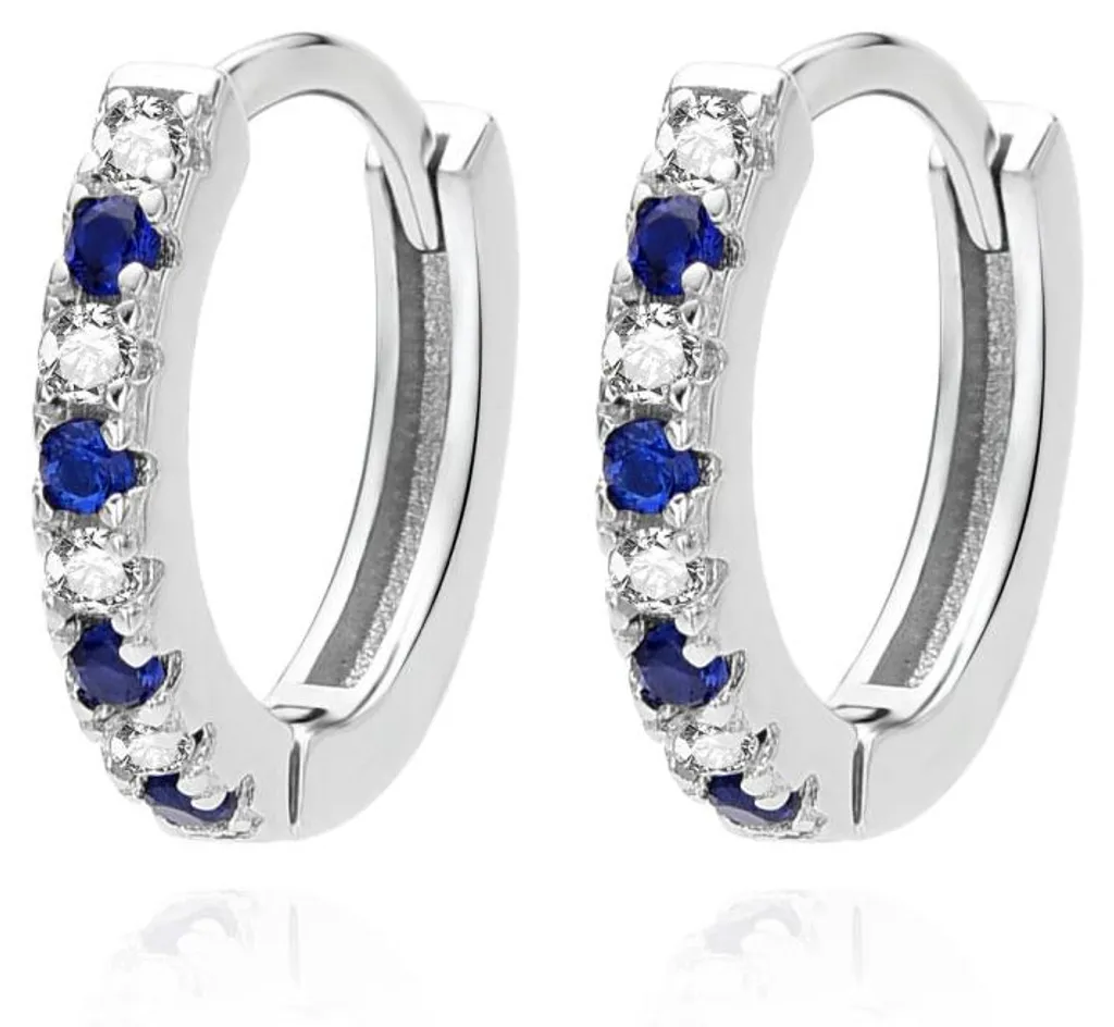 Boucles d'oreilles circulaires avec zircon pour mariage et soirées chic
