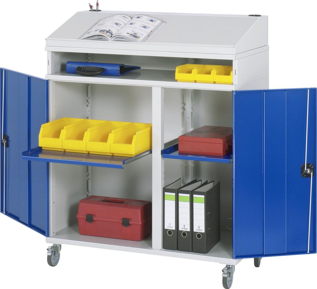 Rau Beistellschrank Stehpult 01T, B1100xT520xH1110/1220mm, mobil