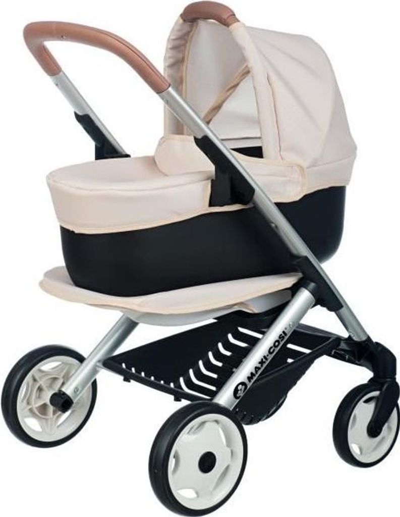 Puppenwagen 3in1, Beige, Verstellbar zum Kinderwagen und zur Babywanne, Kompatibel mit Maxi-Cosi, Ab 3 Jahren