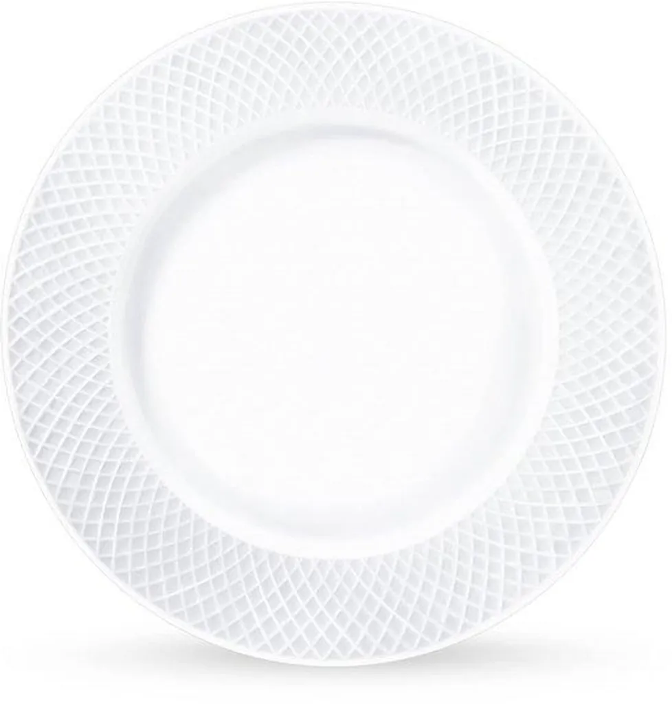 Assiette à dîner en porcelaine blanche de 25,5 cm lot de 6 pièces