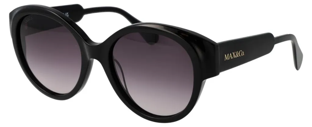 Lunettes de Soleil Rondes Femme MAX&Co MO0076 Noir pour Look Tendance