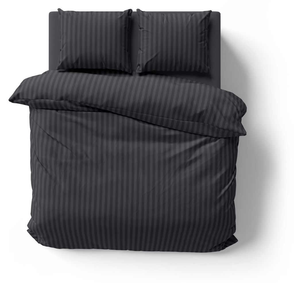 3-tlg Premium Damast Bettwäsche 200x200 + 80x80 cm mit YKK Produktbild 