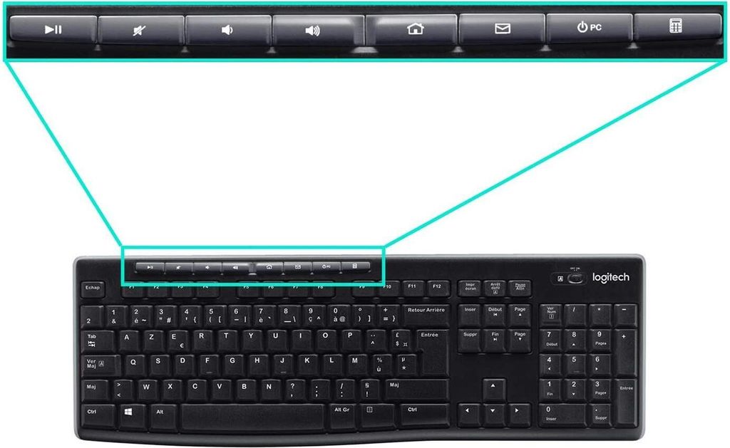 Logitech MK270 - Bezprzewodowe combo - mysz / klawiatura Zdjęcie produktu 18