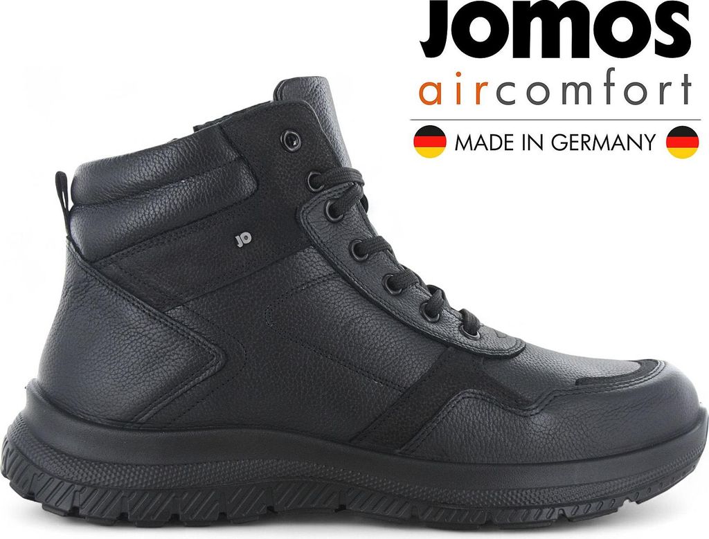 JOMOS Confidence Boots - Herren Winter Stiefel mit Lammfell Gefüttert - Leder Schwarz 330501-289-000 , EU 42 UK 8