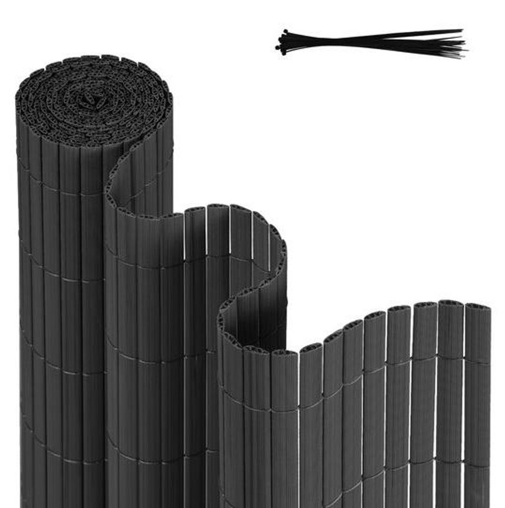 3 Meter PVC-Schutzscheibe für Balkon und Terrasse - Grau