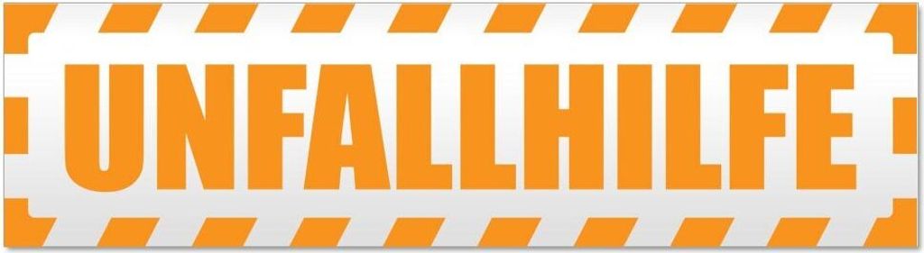 Kiwistar Unfallhilfe gestreift Magnetschild Schild magnetisch - 45cm Orange - Magnetfolie für Auto PKW Kfz