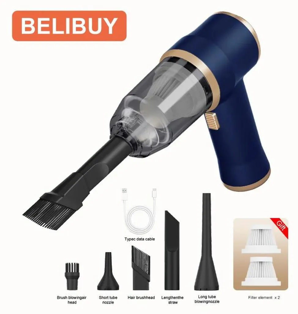 Mini aspirateur de table sans sac bleu 0,5L pour la maison et auto