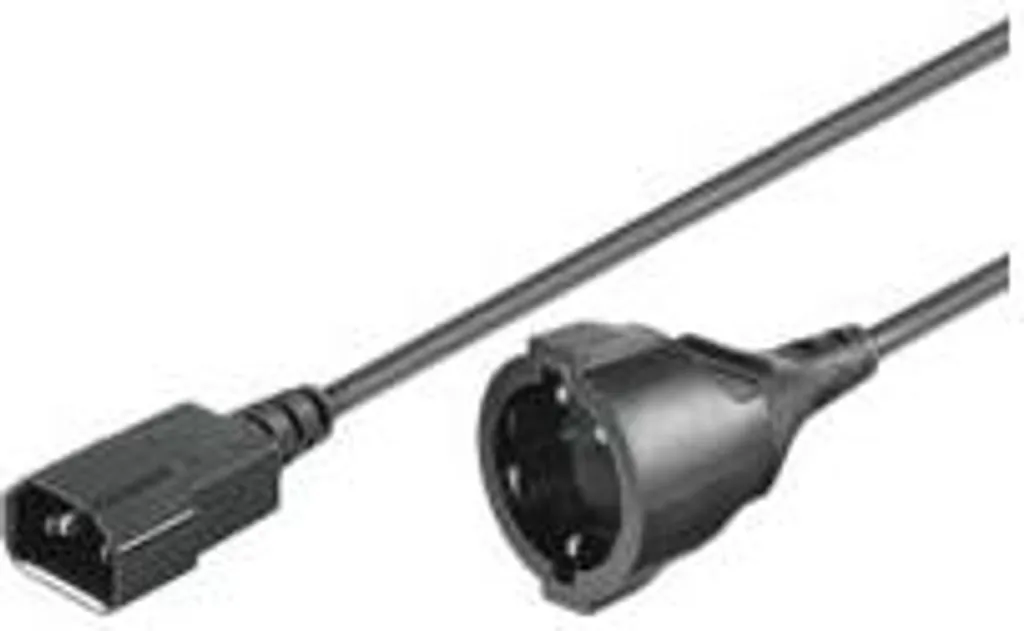 Microconnect - 2m c14 -schuko 2m accoppiamento c14 nero - cavo (spina/presa, accoppiamento c14, destra, destra, nero)