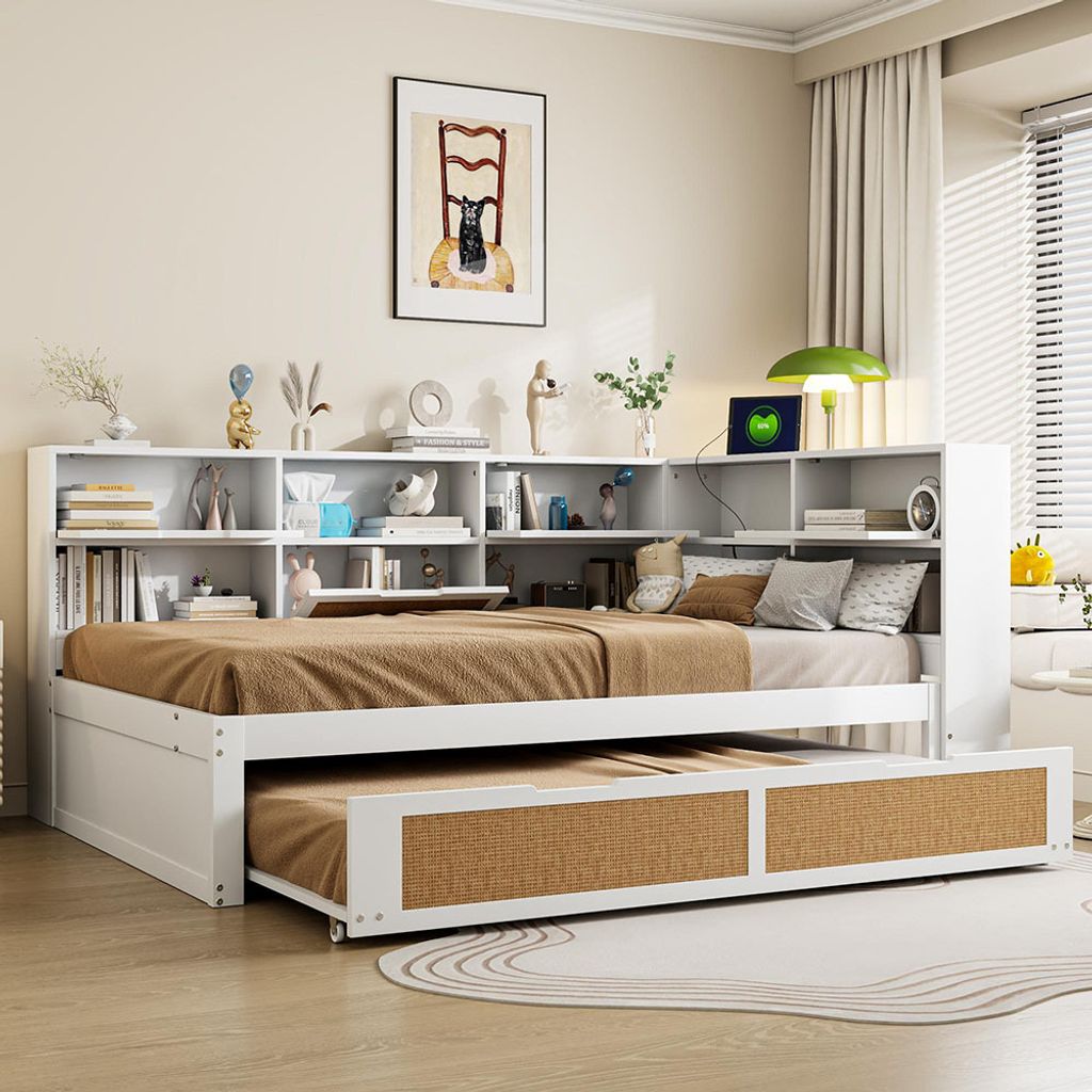 Canapé-lit Sweiko 140x200 avec lit gigogne Lit simple Lit Image du produit 