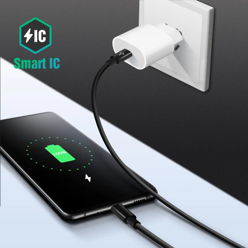 Alimentatore per ricarica rapida USB-C Power Delivery 20W, caricatore da parete - Bianco - 3