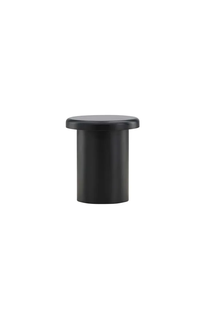 Table basse de salon Namsos idéale pour petits espaces Ø40cm noir mat