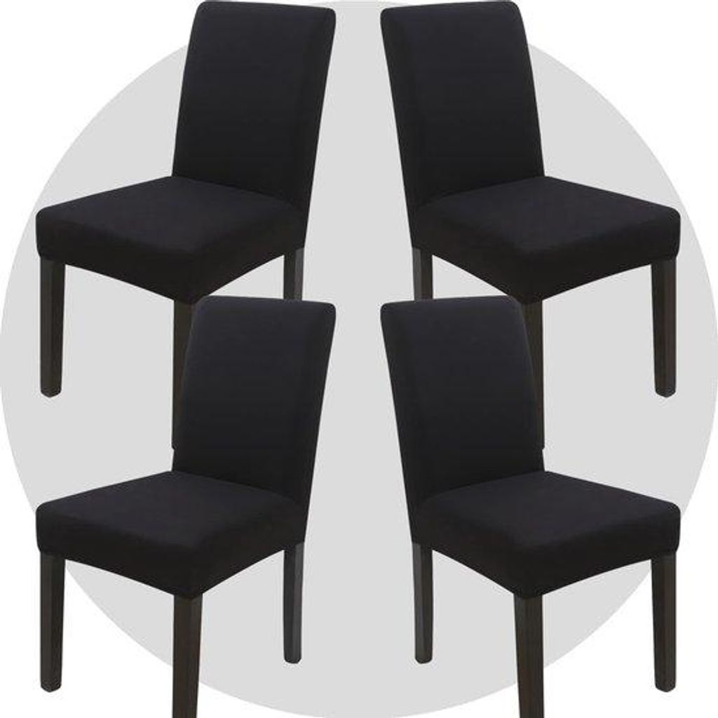Universelle Sitzhocker, Set von 4, Sitzhocker, bedruckte Sitzhöhe, elastisch, abnehmbar, waschbar, für Büro, Esszimmer, Küche, Hotel, Bankett, ...