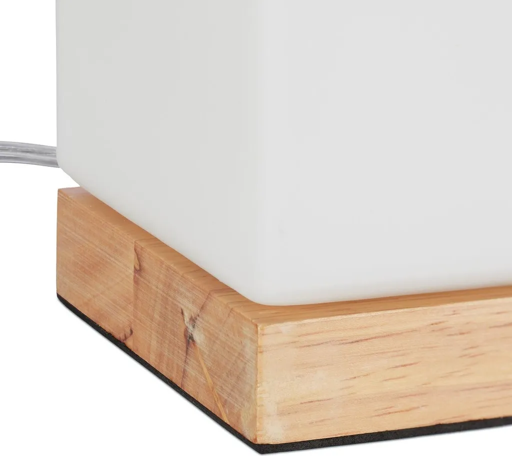 Lampe de table en forme de cube - Luminaire LED design géométrique chic