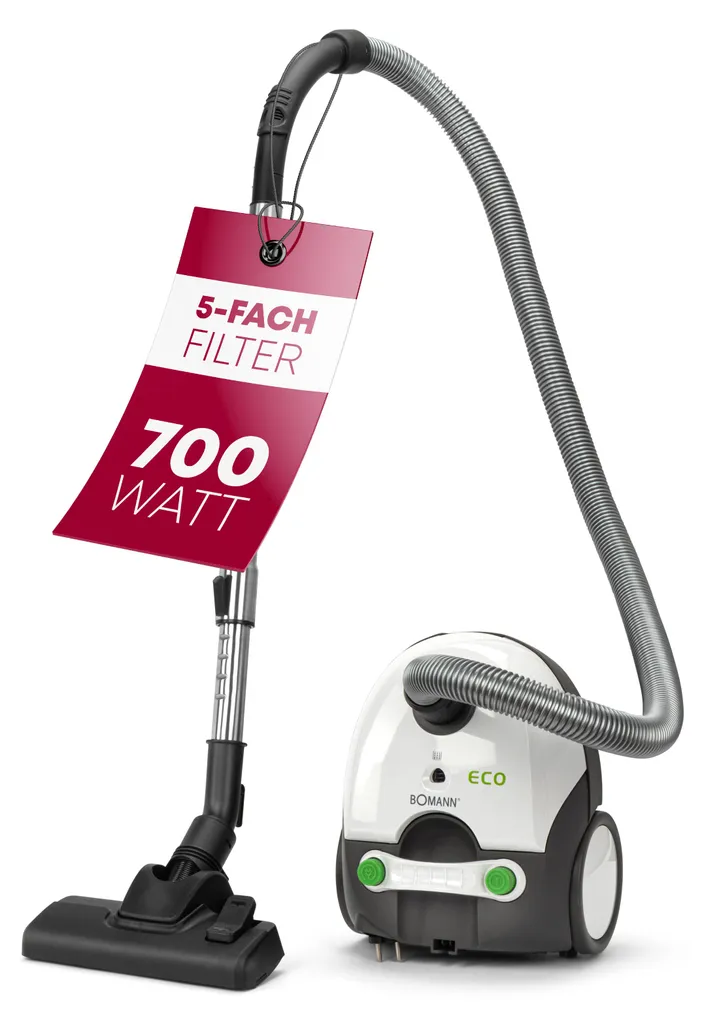 Aspirateur de Maison Bomann BS9019CB Idéal pour Parquets Moquettes et Tapis