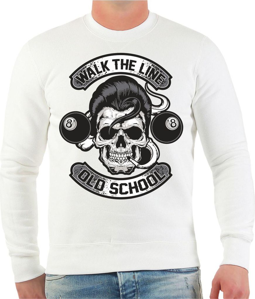 Herren Sweatshirt Rockn Roll Walk the Line
