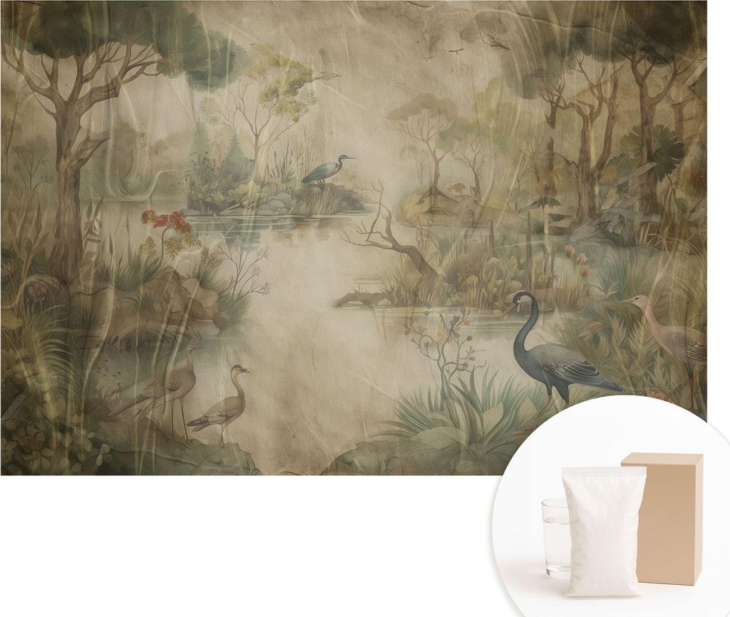 Fototapete - Wandbilder für Wohnzimmer - 104x70 cm - Dekorative Wandfolie - Modernes Design für Wanddekoration - Tapeten für Innenräume - Walds...
